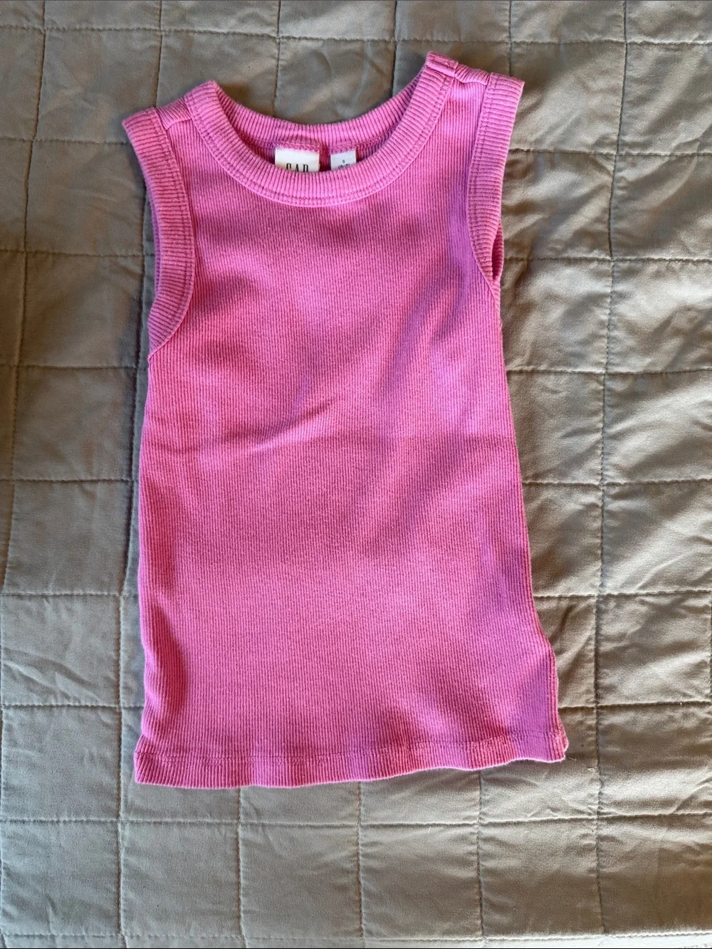 Girls Pink Knit Tank Top - Gap